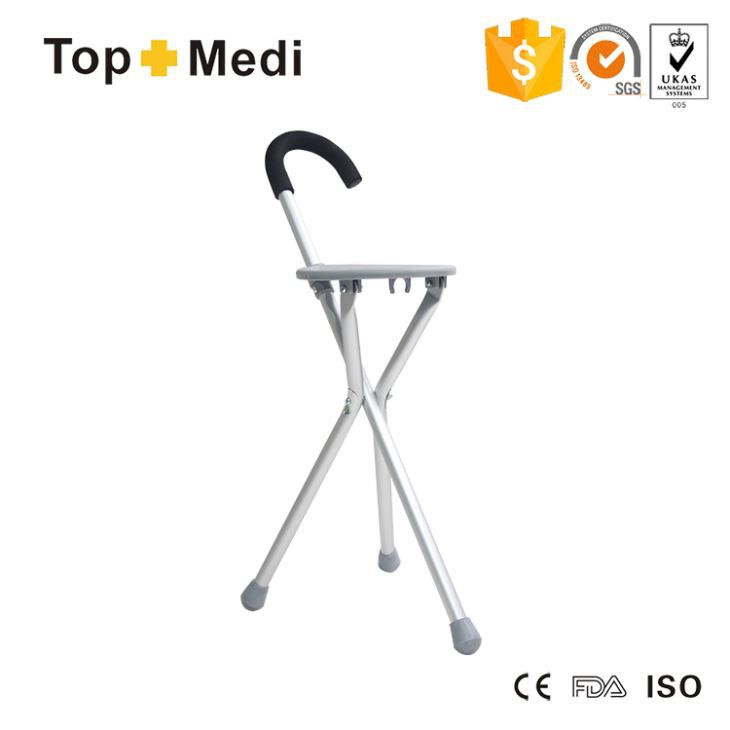 Gehstock aus Aluminium mit Sitz